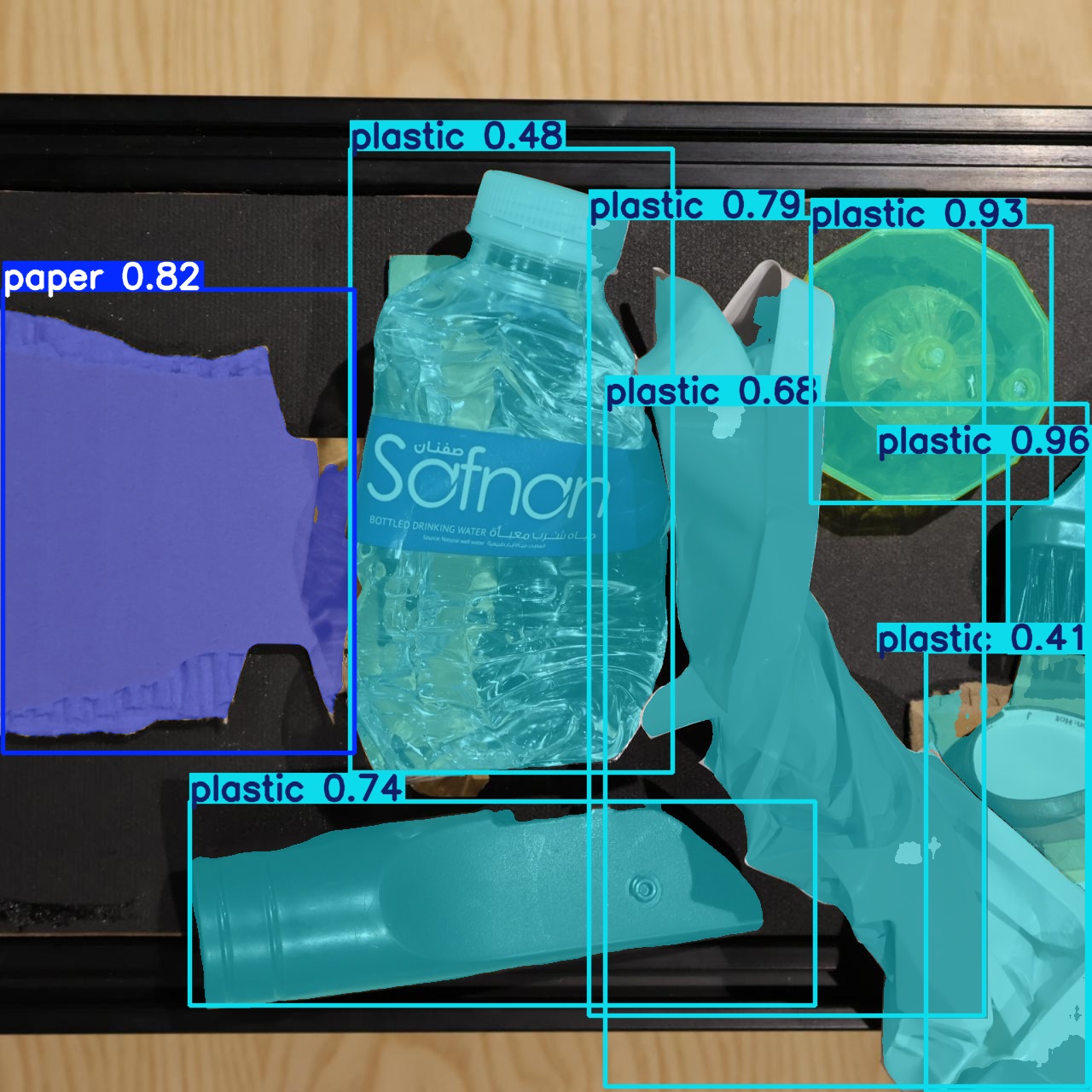 AI detection - recyclable materials